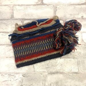 J.Peterman Irish Cleo Wool Hat Beige/Red/Blue